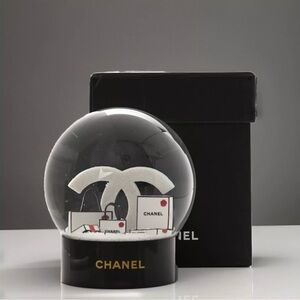 New CHANEL Black and White Snow Globe